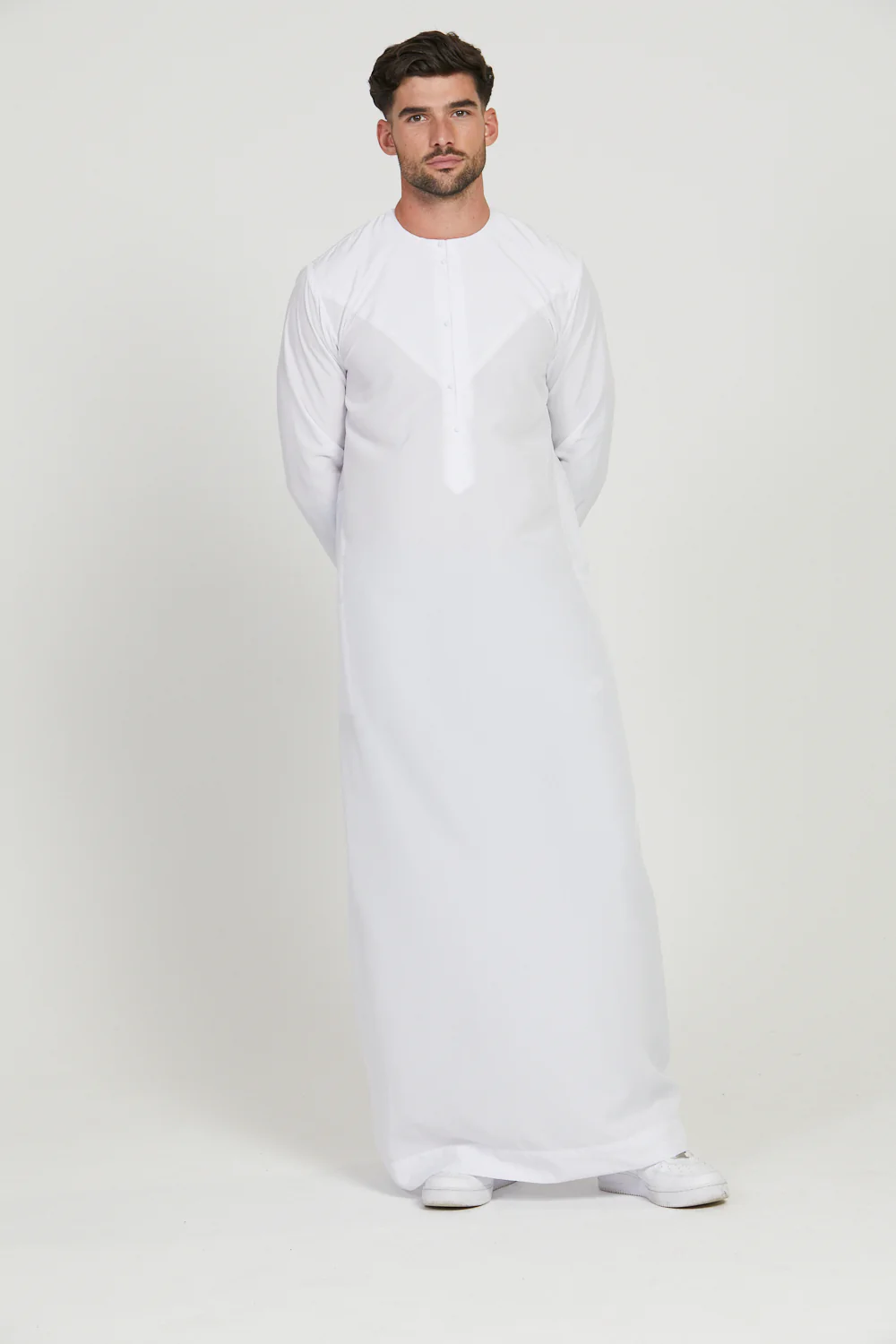 Royal Emirati Thobe - White - Image 6