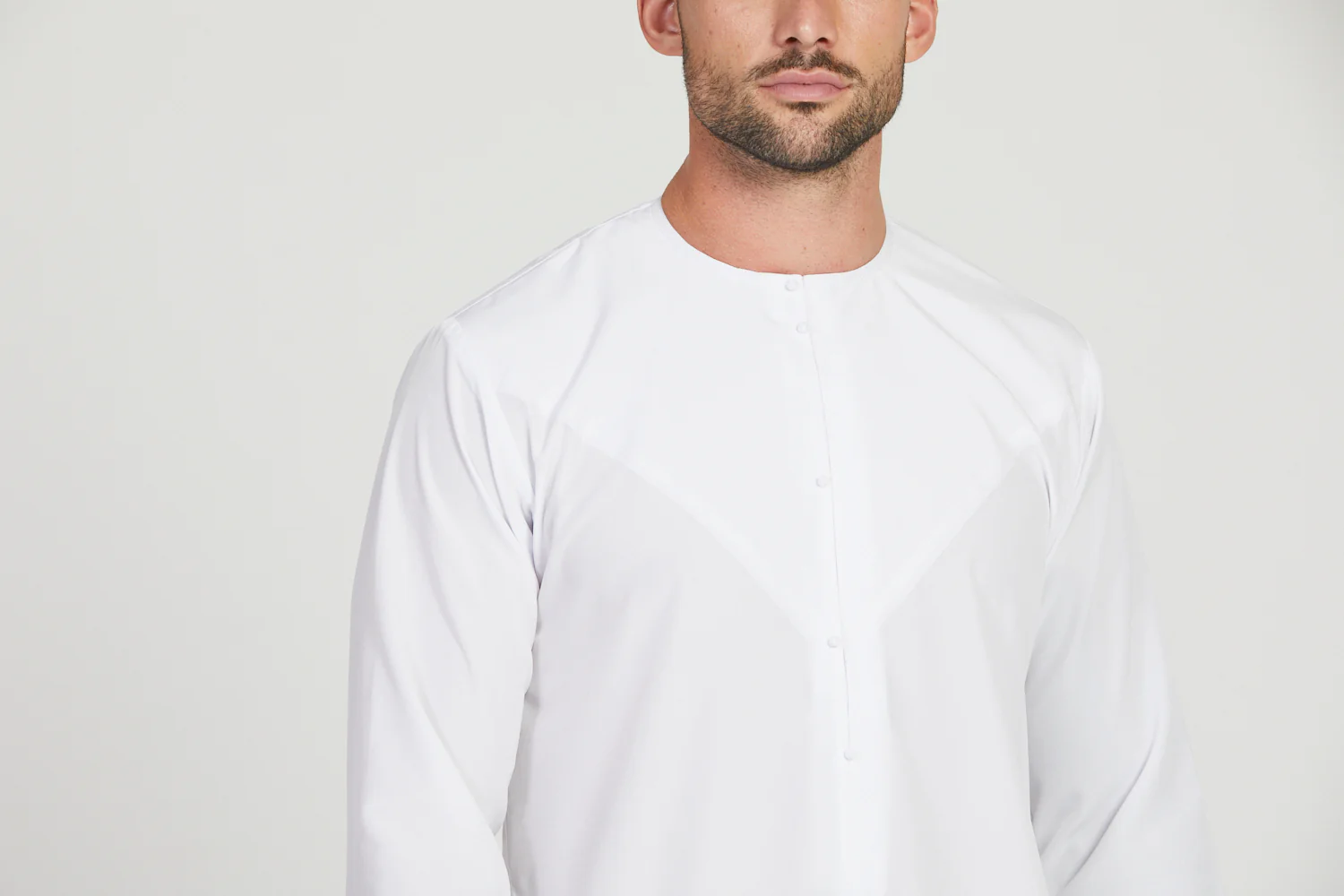 Royal Emirati Thobe - White - Image 9