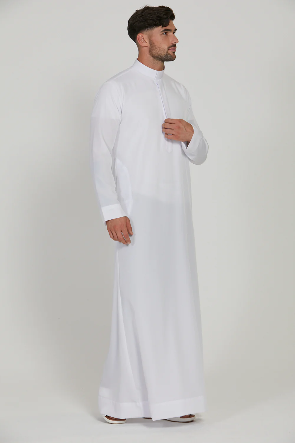 Royal Kuwaiti Thobe - White - Image 5