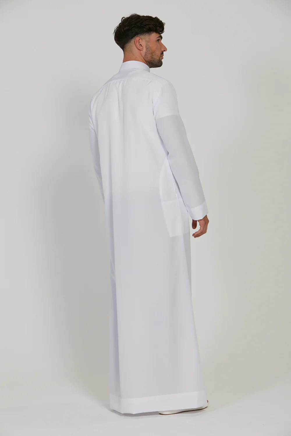 Royal Kuwaiti Thobe - White - Image 7