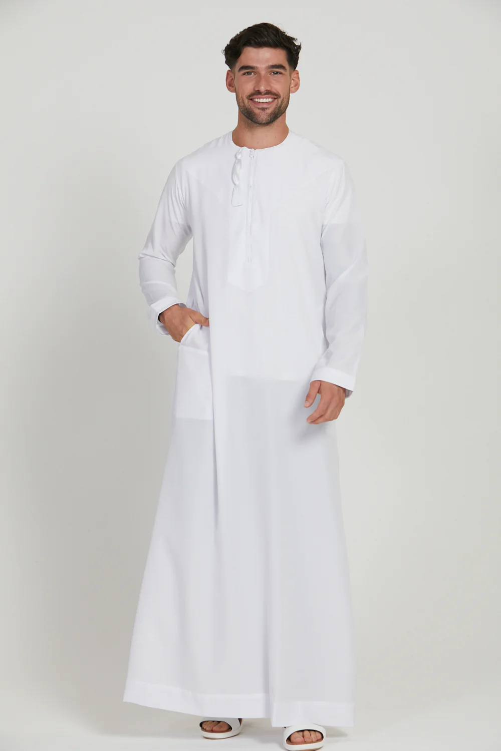 Royal Omani Thobe - White - Image 3