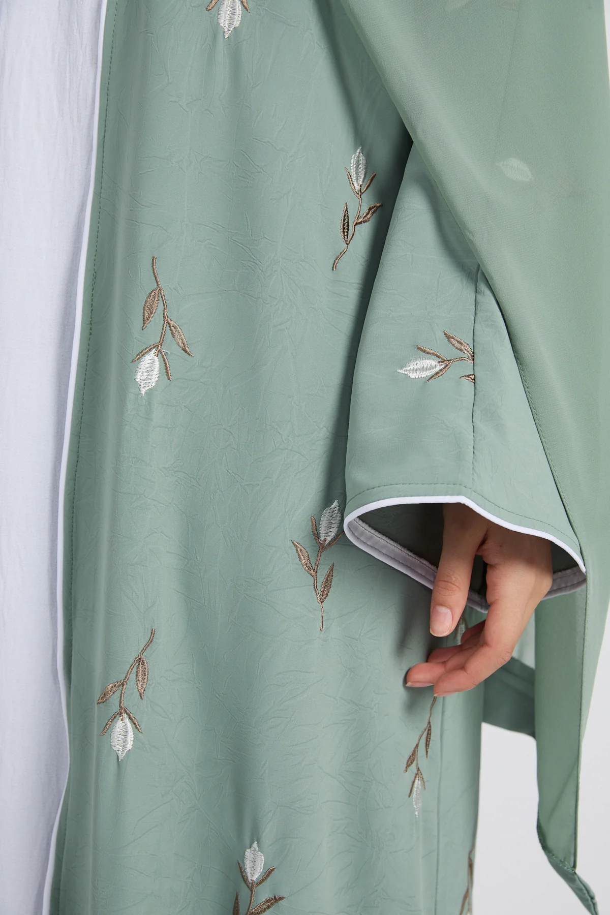 Sage Bloom Four Piece Abaya Set - Image 5