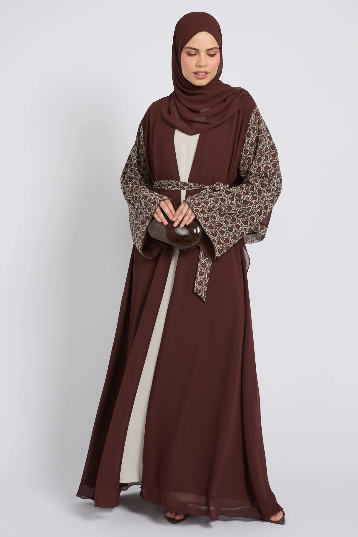 Sahara Bloom Chiffon Open Abaya - LIMITED EDITION - Image 3