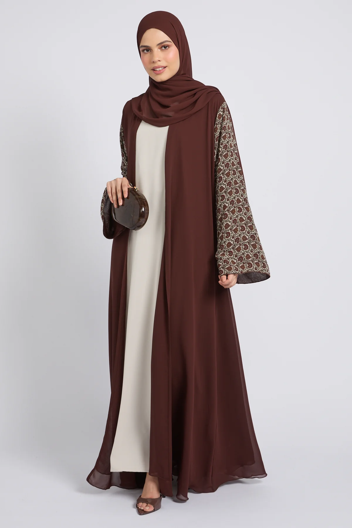 Sahara Bloom Chiffon Open Abaya - LIMITED EDITION - Image 4
