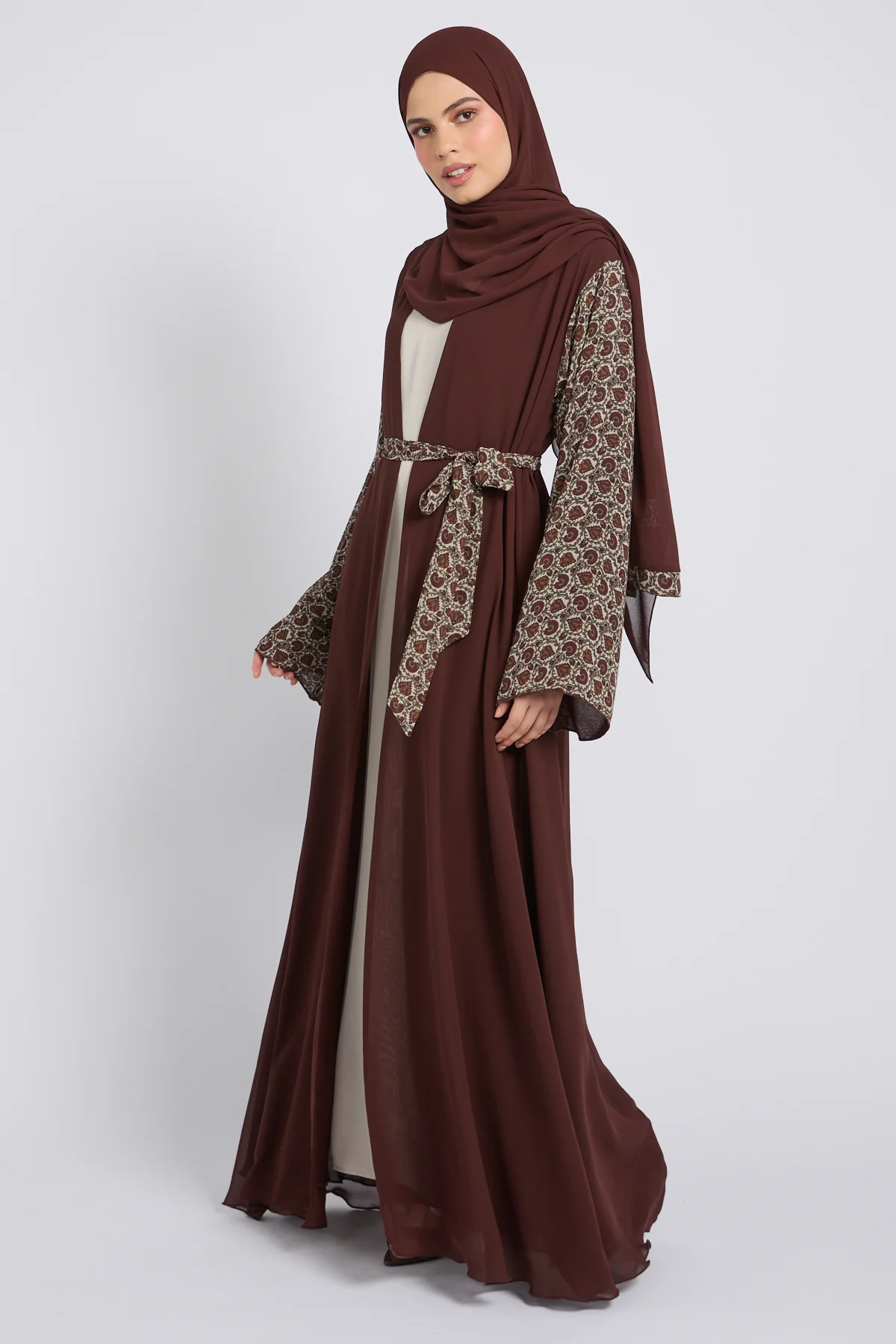Sahara Bloom Chiffon Open Abaya - LIMITED EDITION - Image 7
