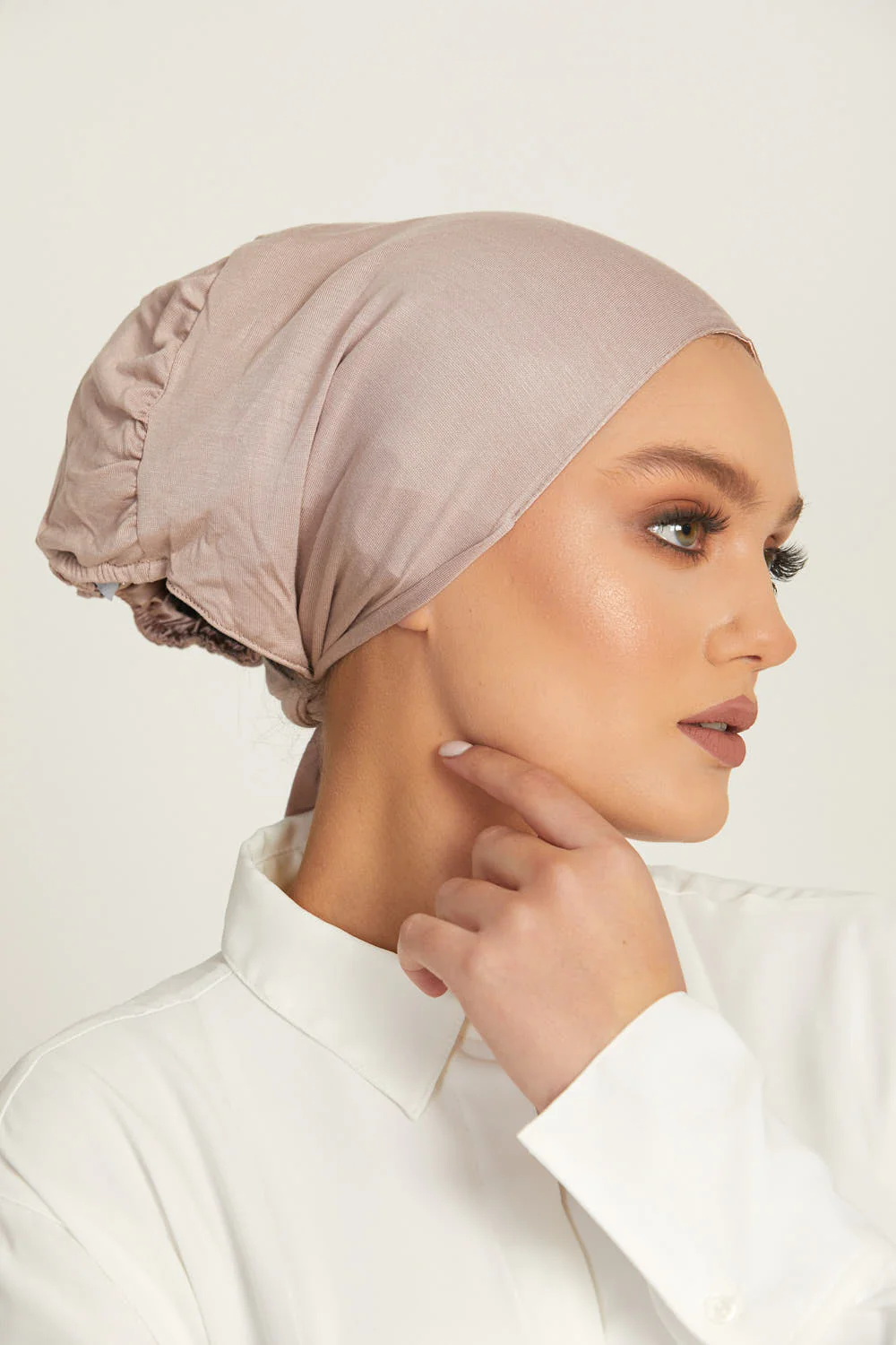 Premium Satin Lined Tie Back Hijab Caps - Image 17