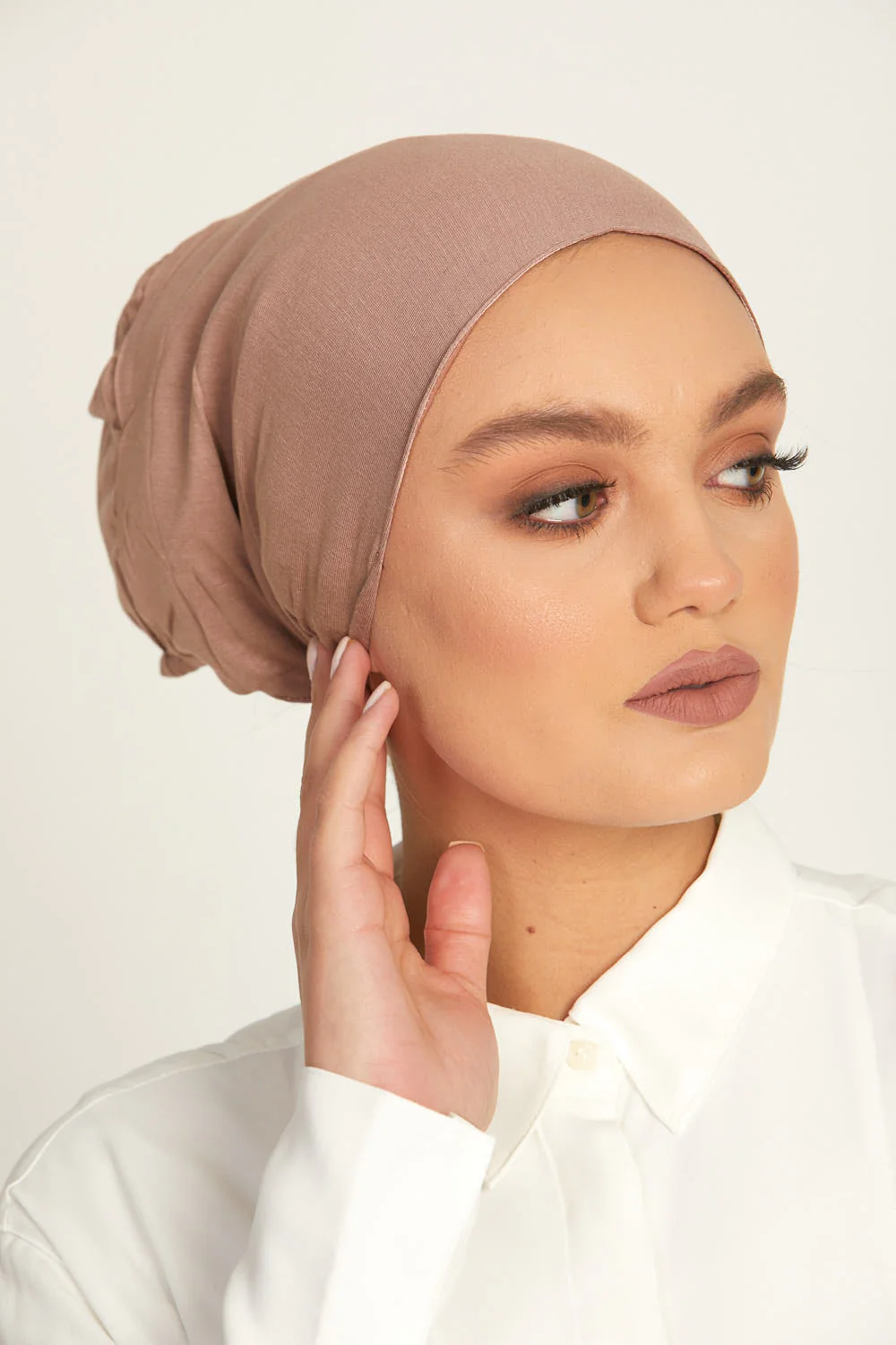 Premium Satin Lined Tie Back Hijab Caps - Image 3