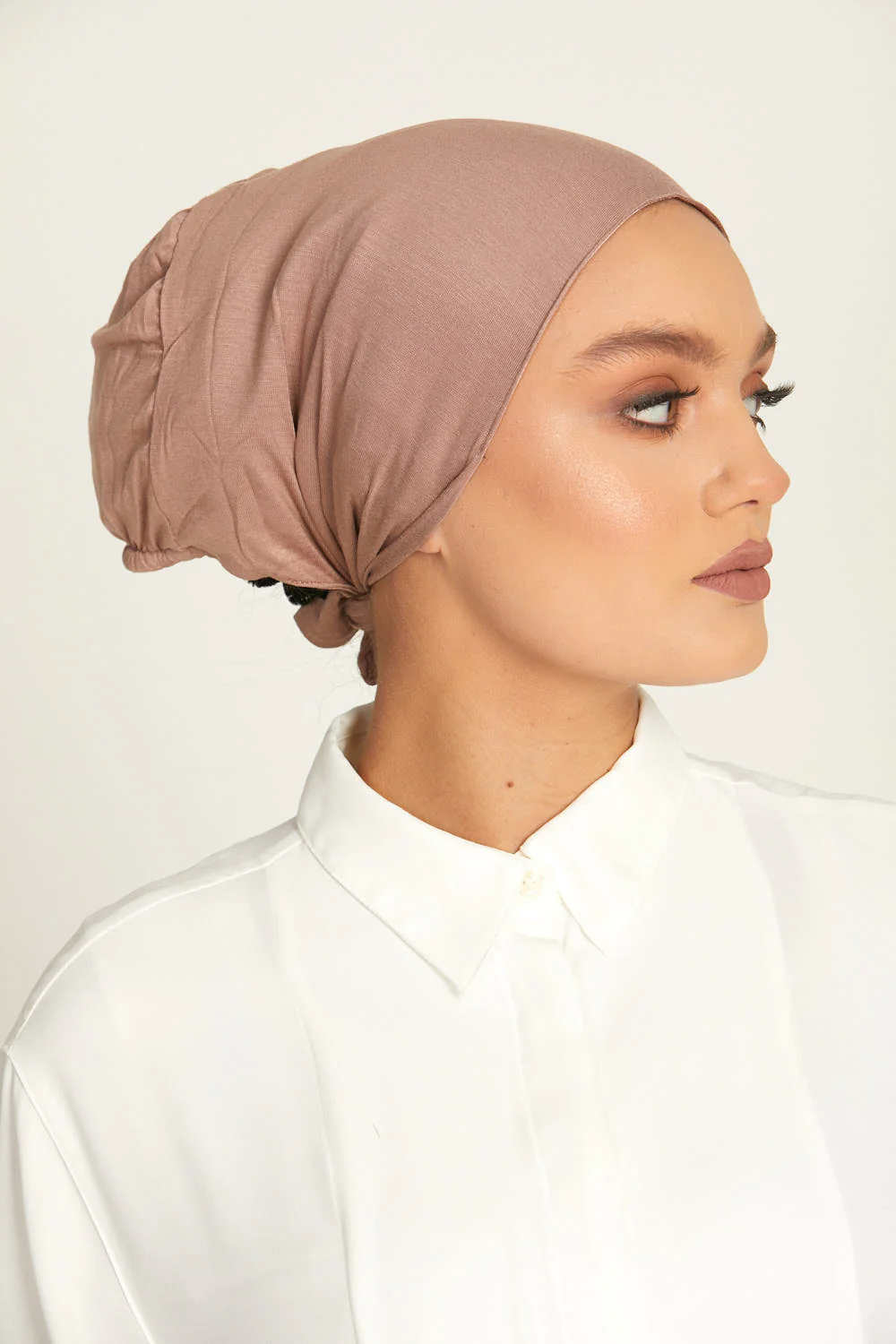 Premium Satin Lined Tie Back Hijab Caps - Image 4