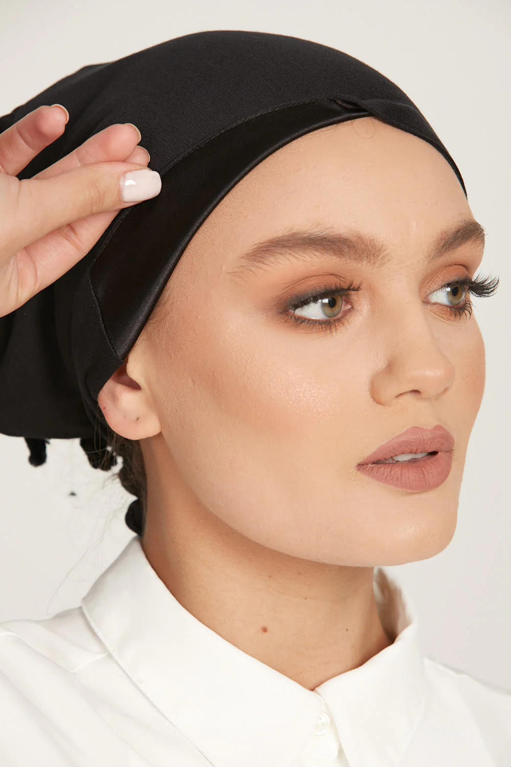 Premium Satin Lined Tie Back Hijab Caps - Image 6