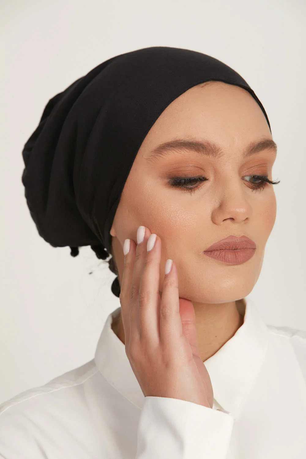 Premium Satin Lined Tie Back Hijab Caps - Image 7