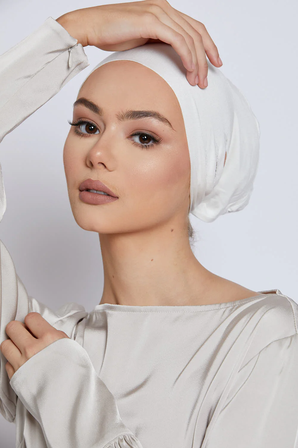 Slit Tie Back Hijab Caps - Image 15