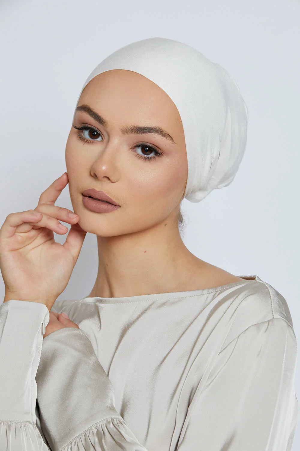 Slit Tie Back Hijab Caps - Image 16