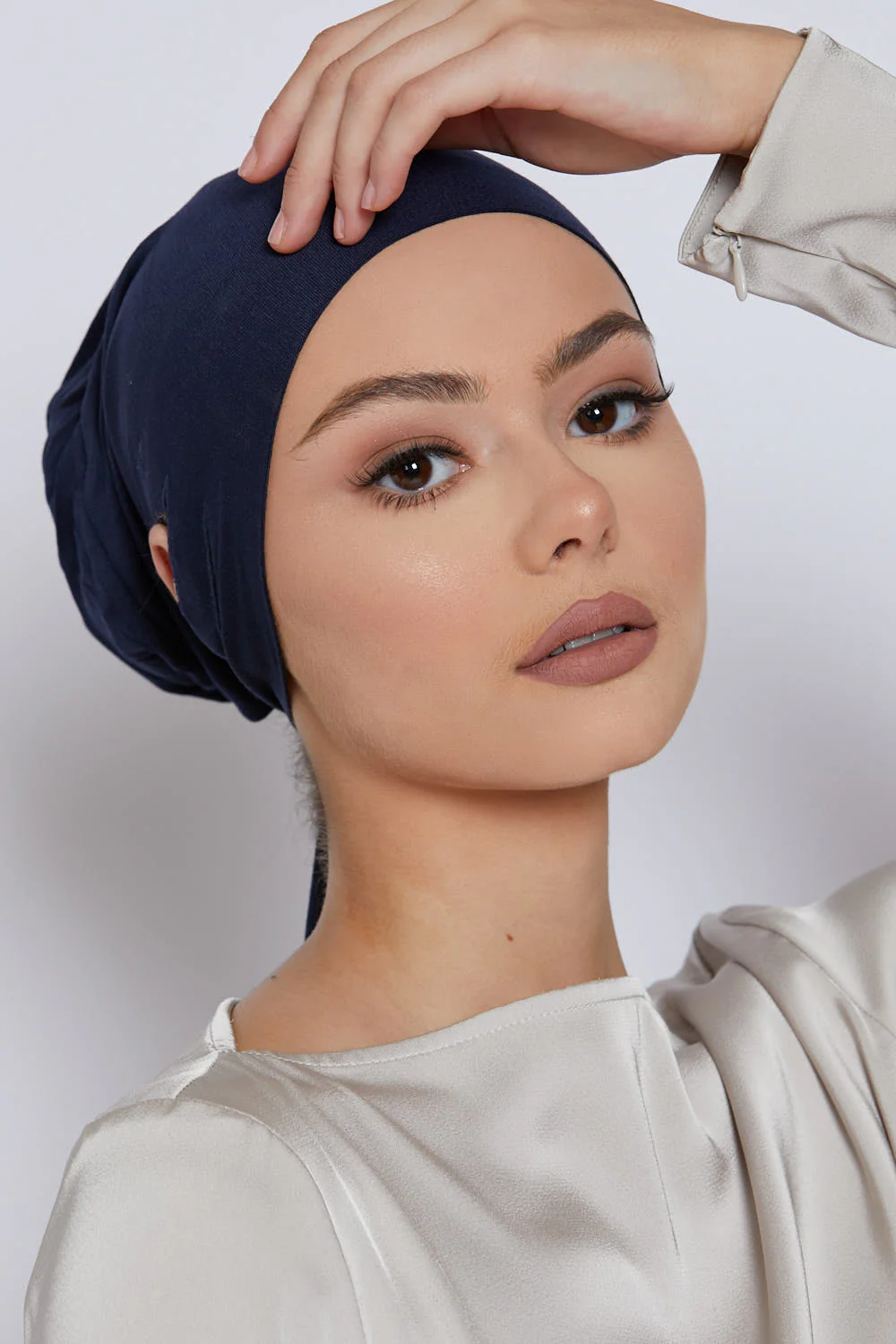 Slit Tie Back Hijab Caps - Image 19