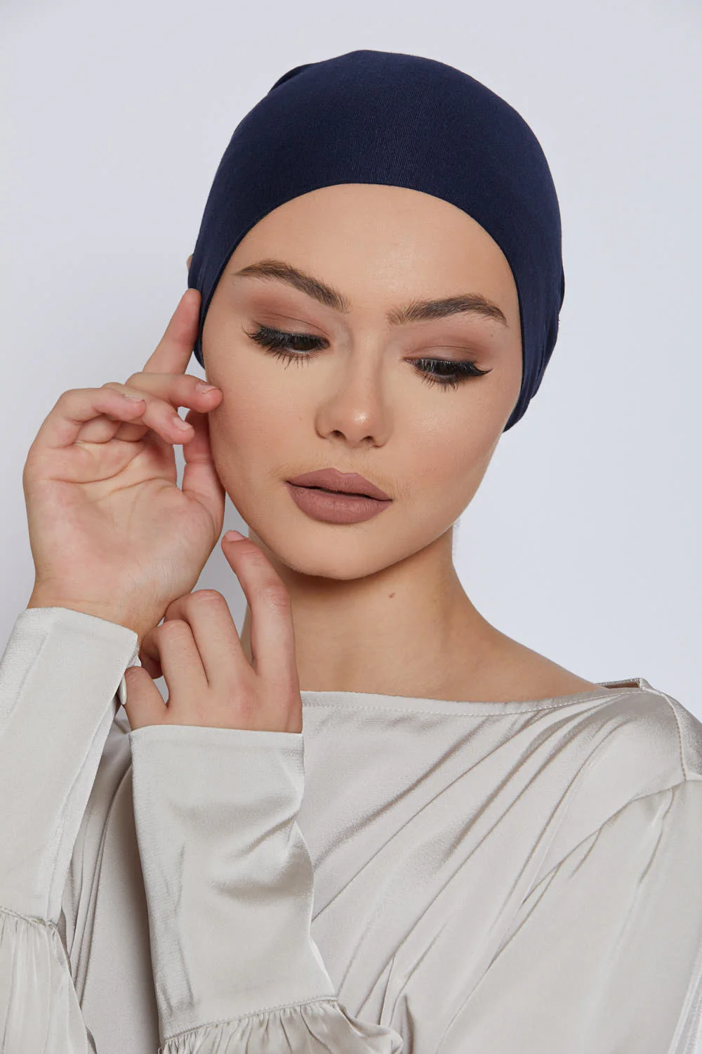 Slit Tie Back Hijab Caps - Image 21