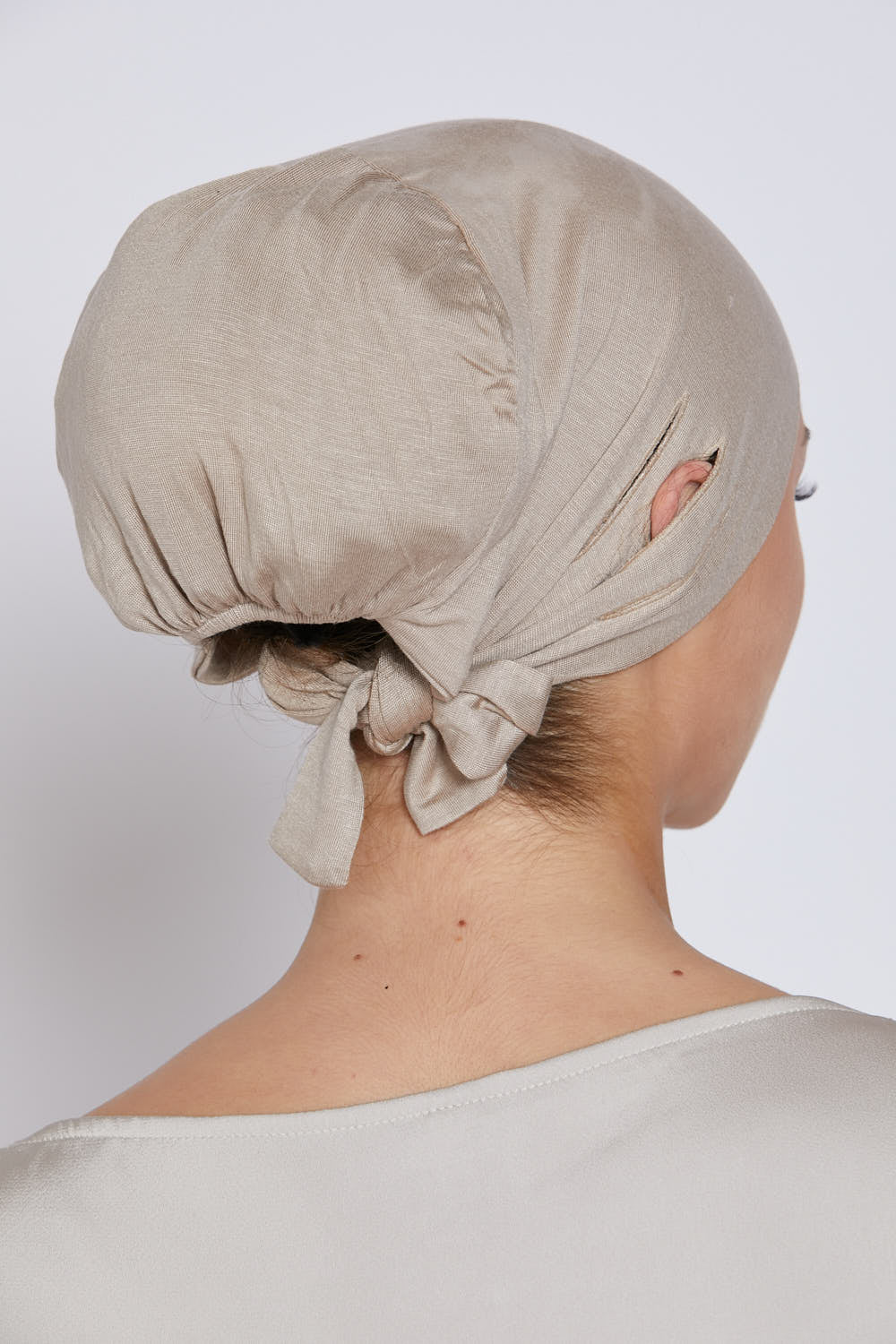 Slit Tie Back Hijab Caps - Image 25