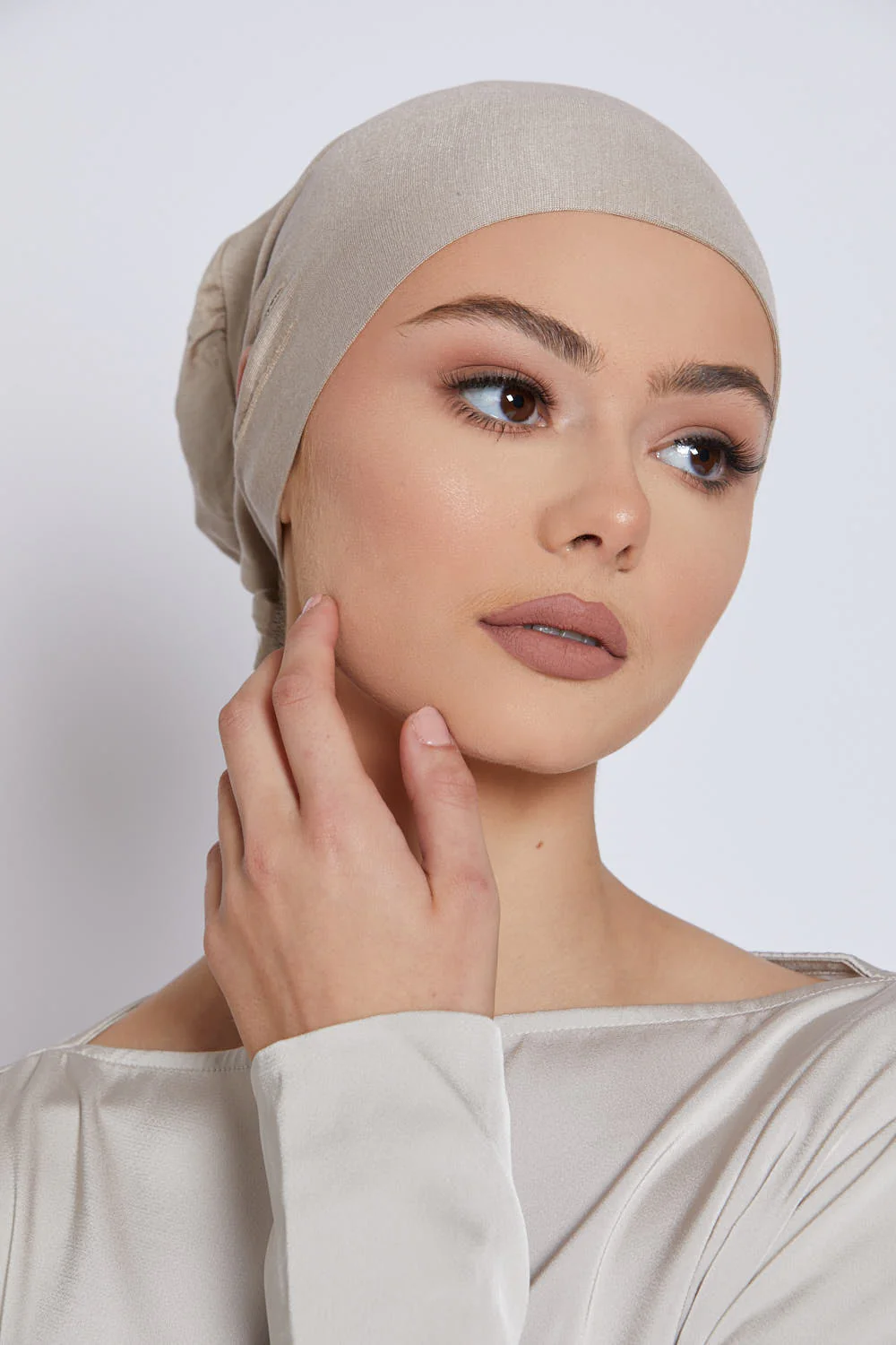 Slit Tie Back Hijab Caps - Image 26