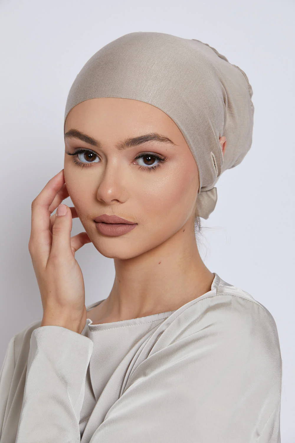 Slit Tie Back Hijab Caps - Image 27