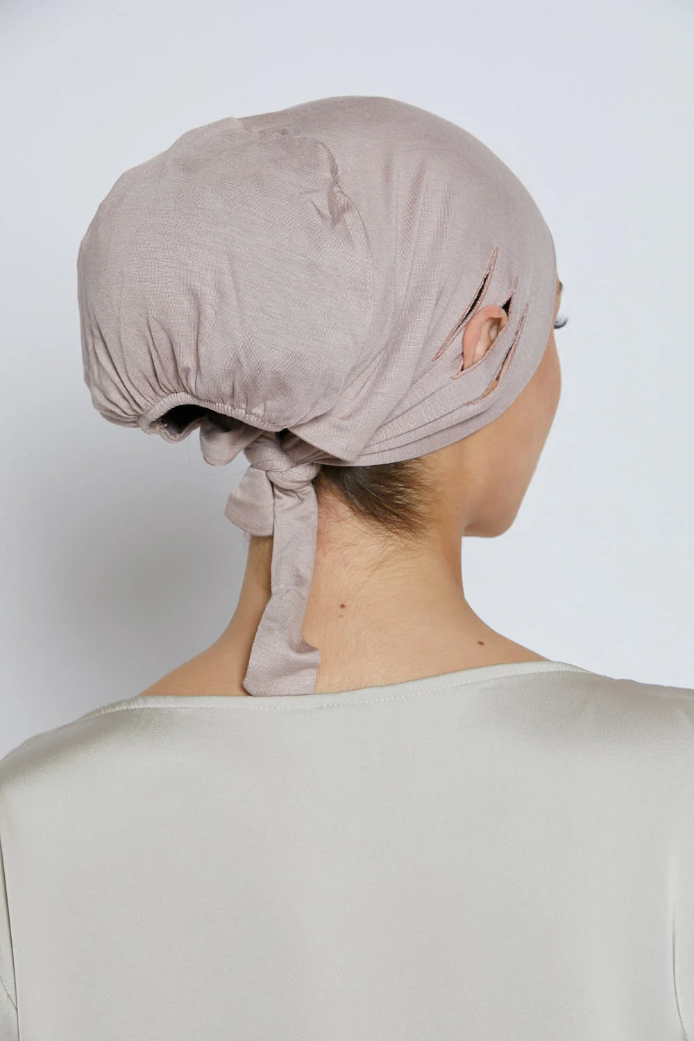 Slit Tie Back Hijab Caps - Image 3