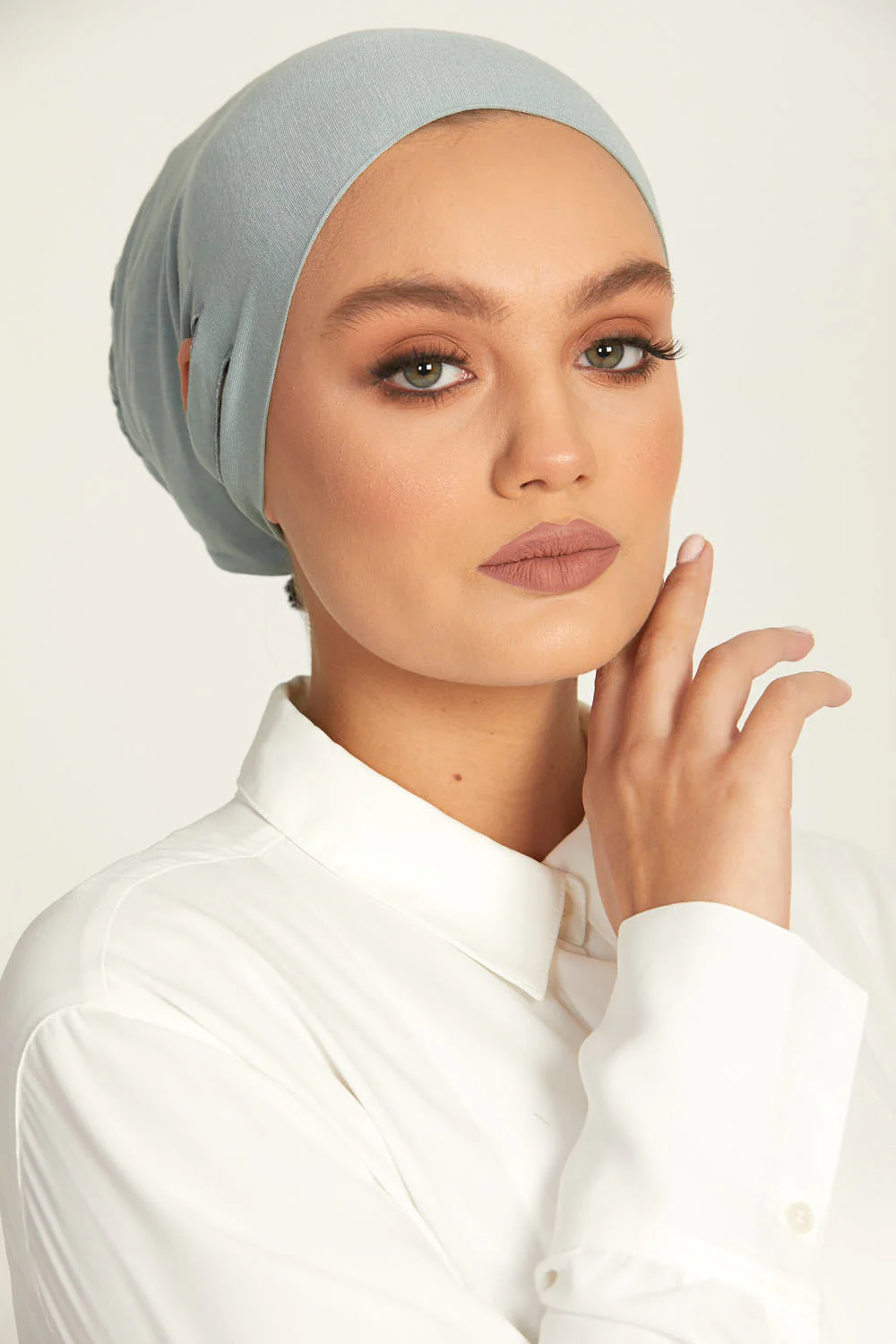 Slit Tie Back Hijab Caps - Image 34