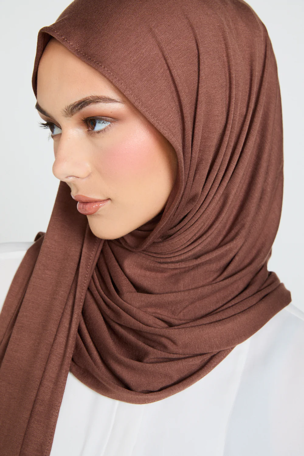 Smoked Chestnut Jersey Hijab - Image 2
