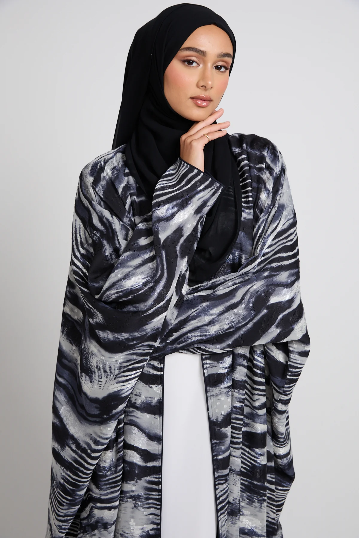 Smoked Ink Open Bisht – LIMITED EDITION - Image 2