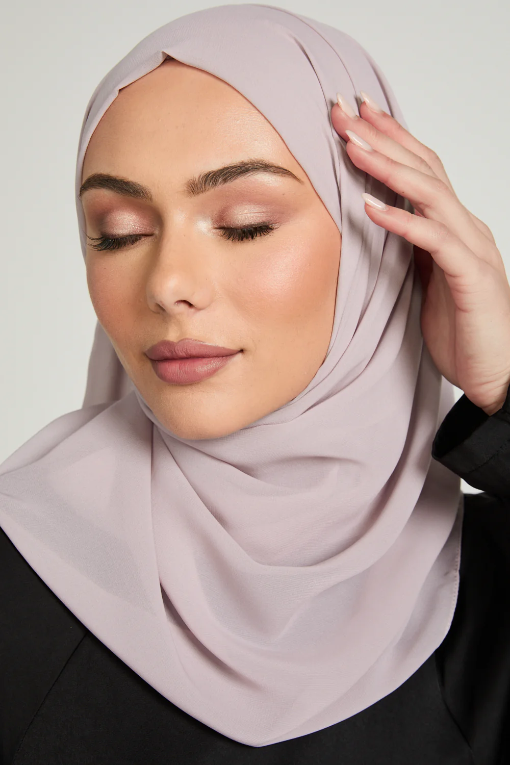 Soft Luxury Georgette Hijab - Burnished Lilac - Image 2