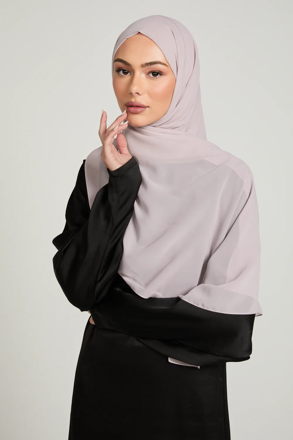 Soft Luxury Georgette Hijab - Burnished Lilac - Image 3