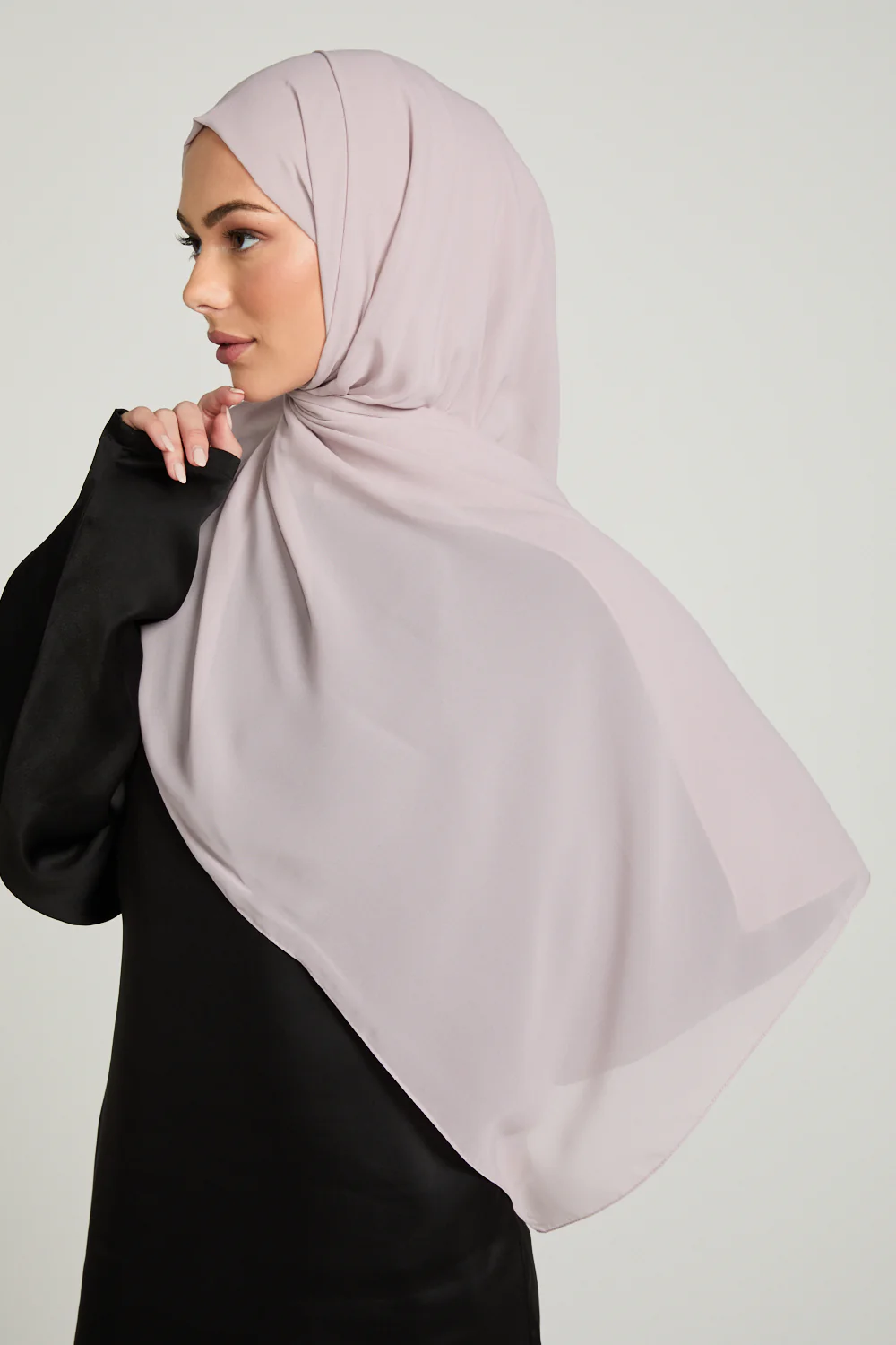 Soft Luxury Georgette Hijab - Burnished Lilac - Image 4