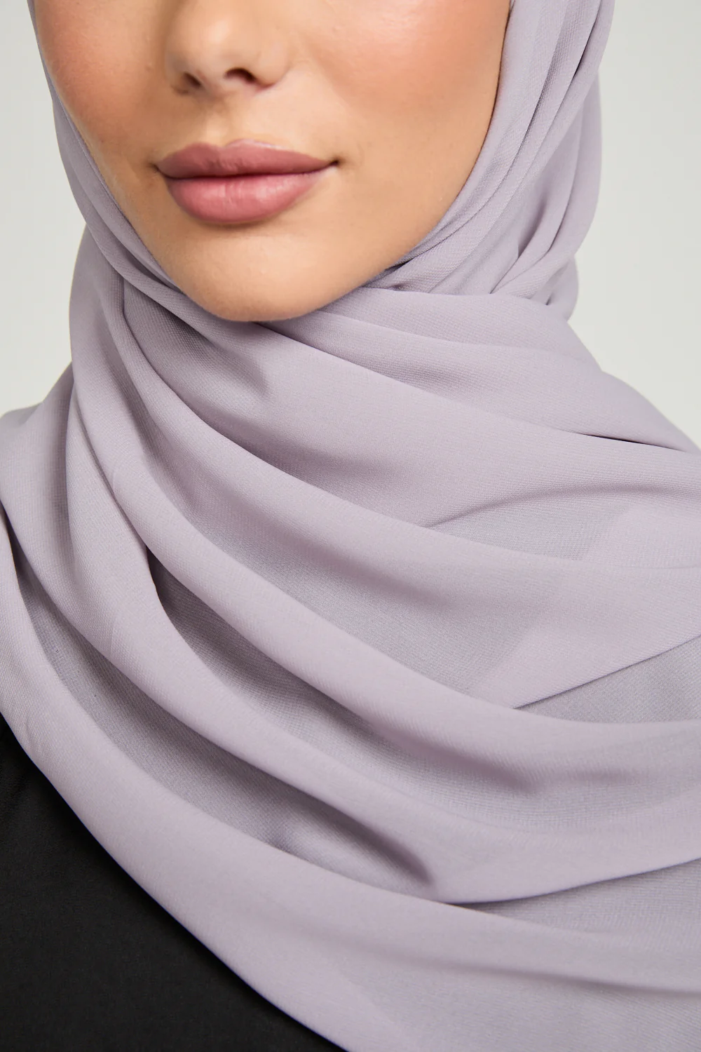 Soft Luxury Georgette Hijab - Dusty Lavender - Image 2