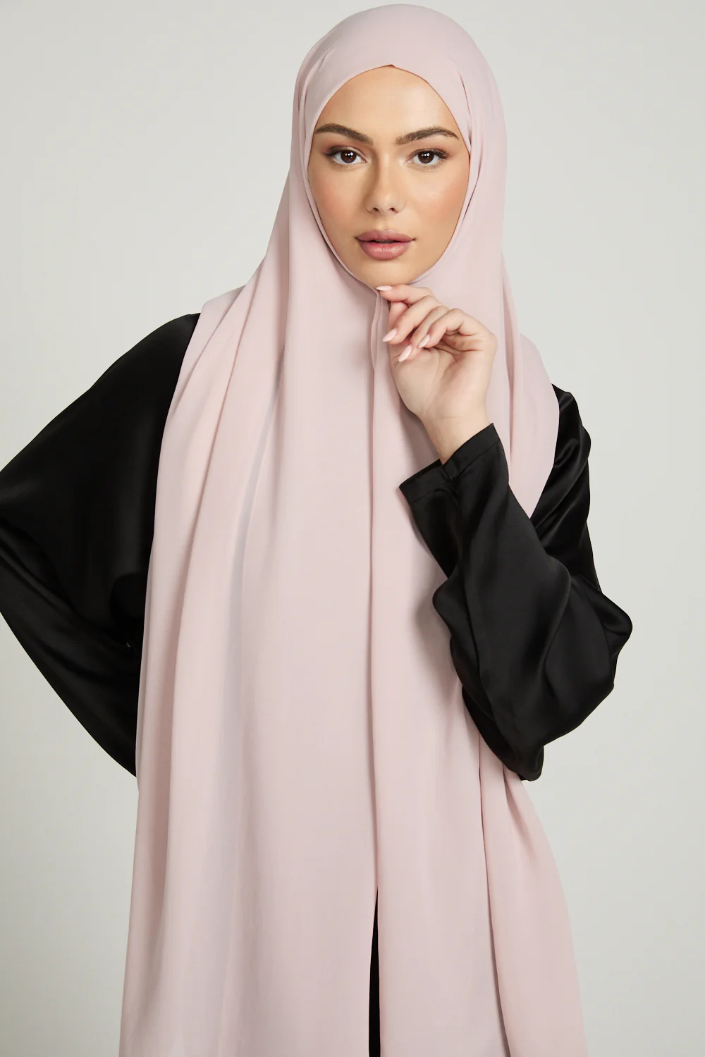 Soft Luxury Georgette Hijab - Dusty Rose - Image 4