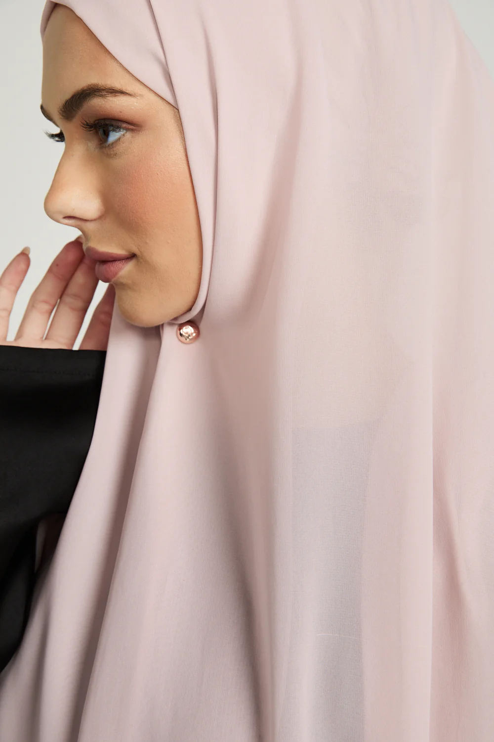 Soft Luxury Georgette Hijab - Dusty Rose - Image 5