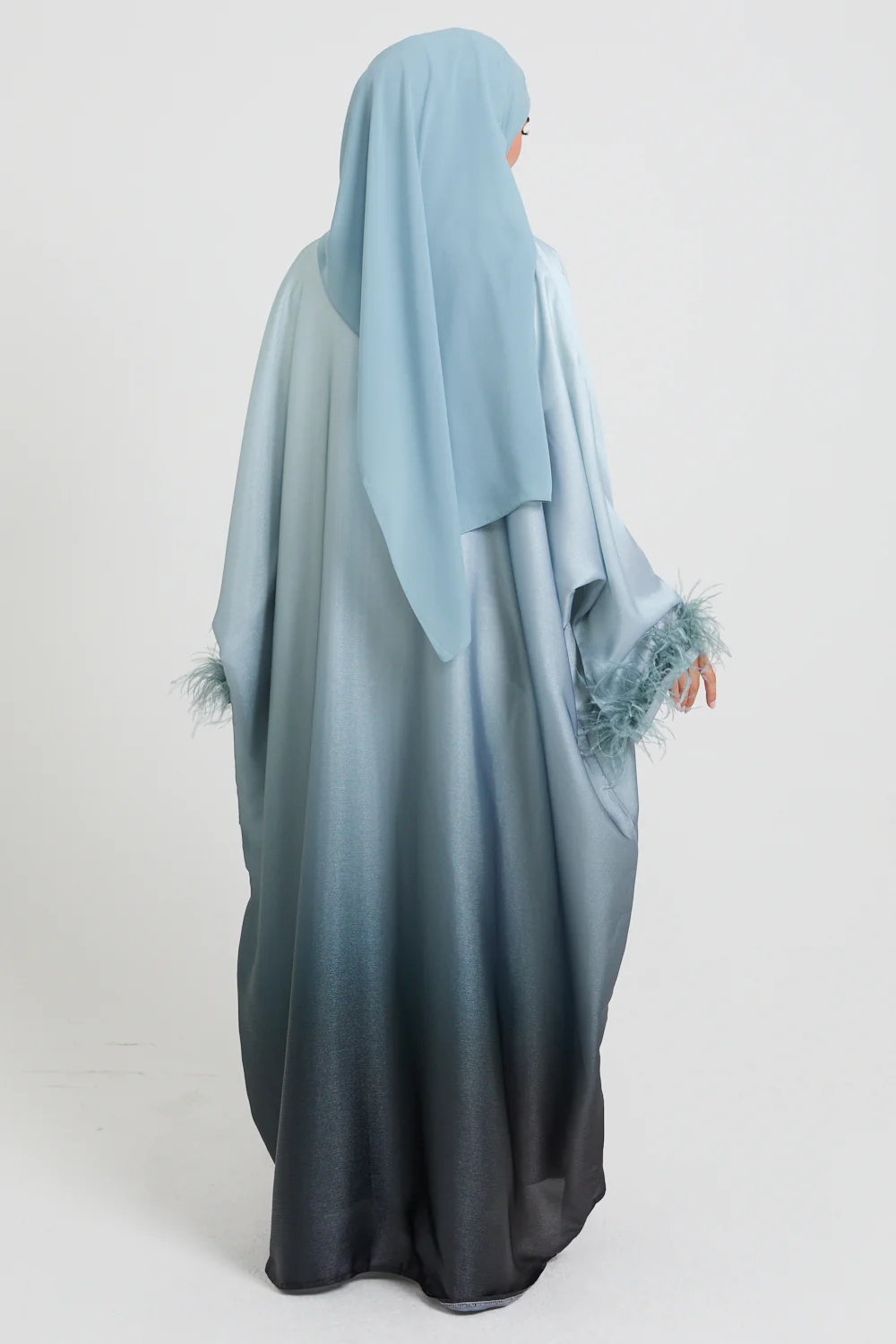 Soft Luxury Georgette Hijab - Frosted Aqua - Image 2