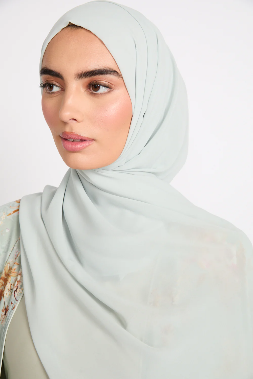 Soft Luxury Georgette Hijab - Frosted Mint - Image 7