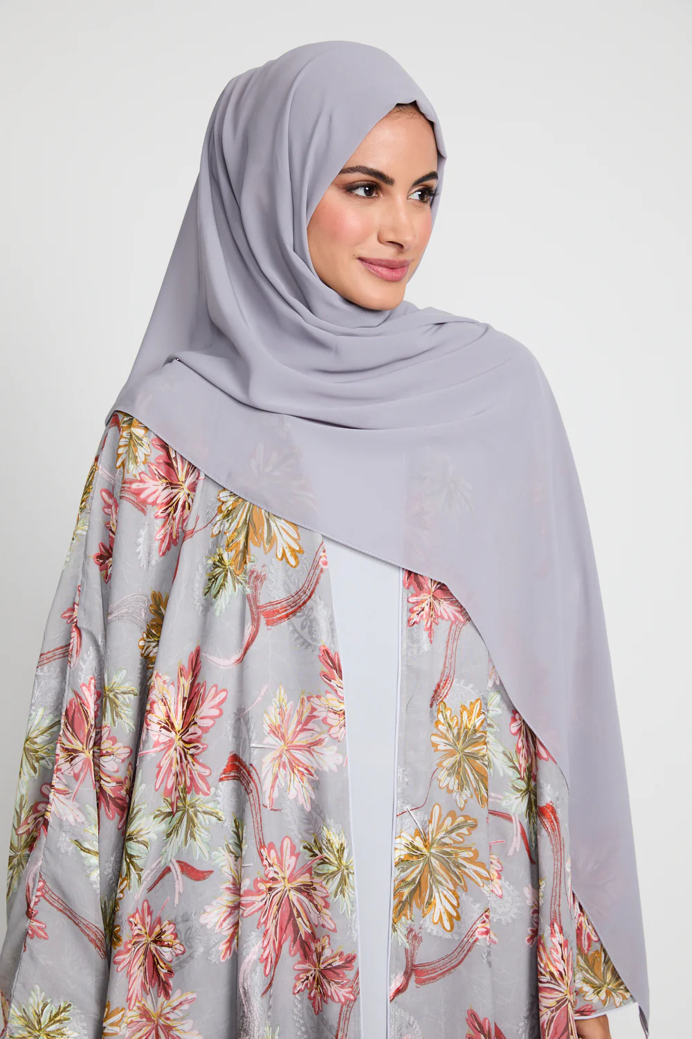 Soft Luxury Georgette Hijab - Misty Grey - Image 5