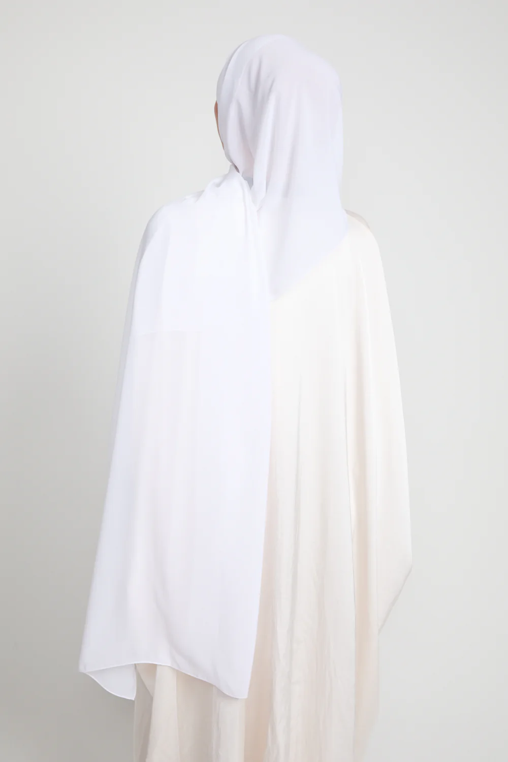 Soft Luxury Georgette Hijab - Off White - Image 5