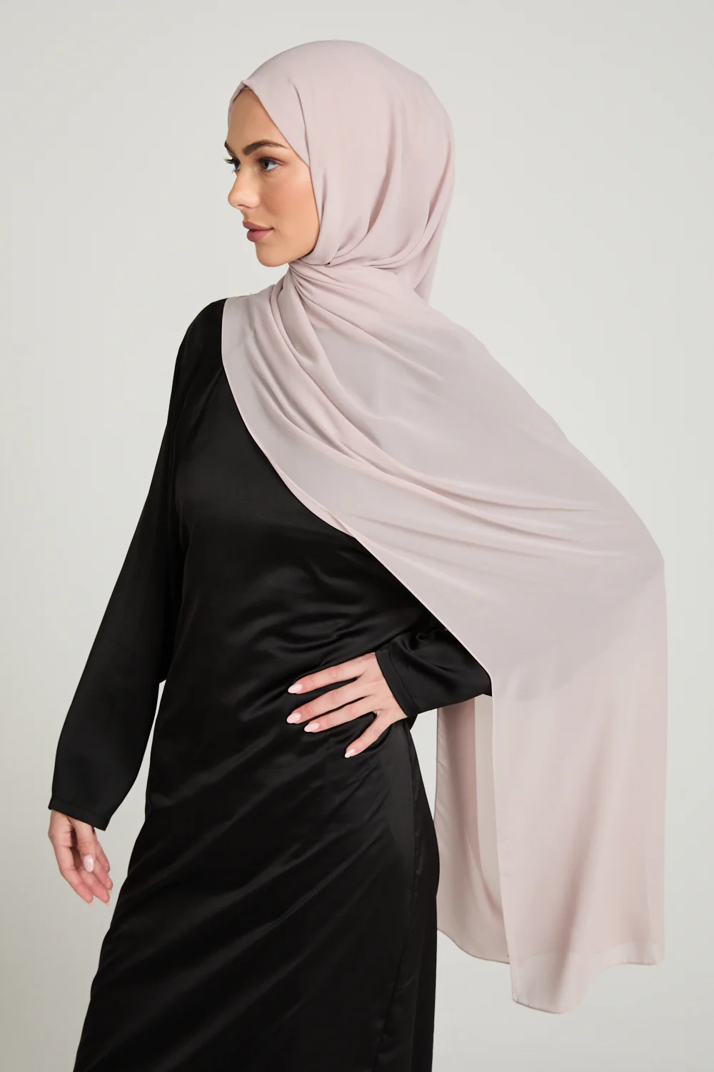Soft Luxury Georgette Hijab - Rose Dust - Image 3