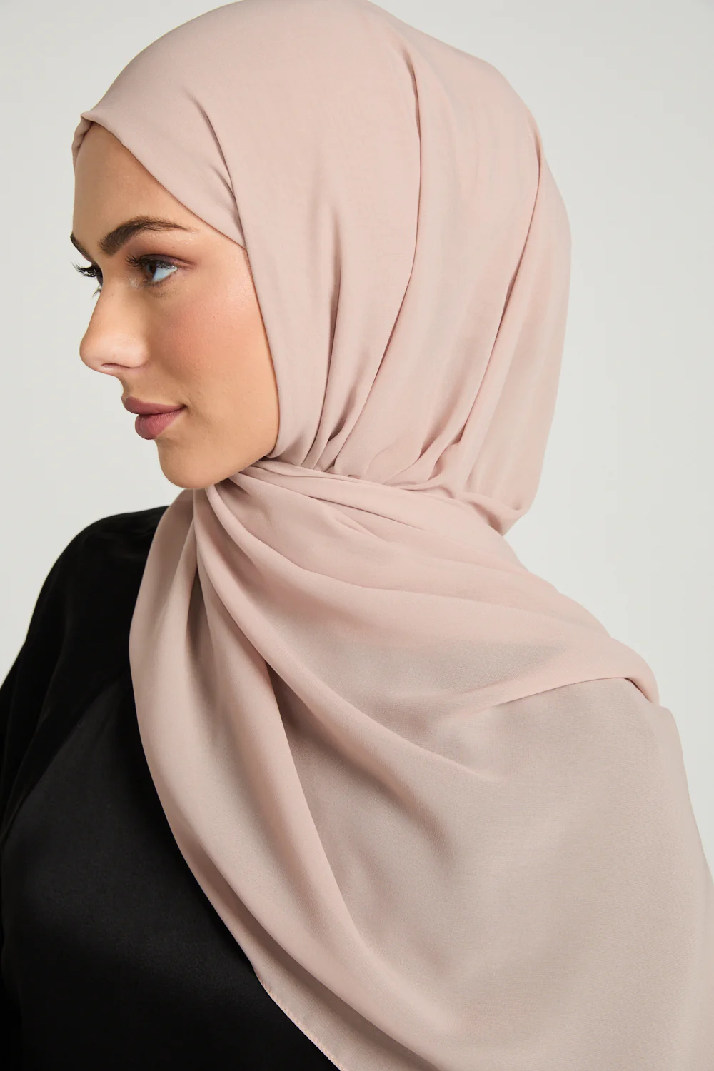 Soft Luxury Georgette Hijab - Sunset Beige - Image 2
