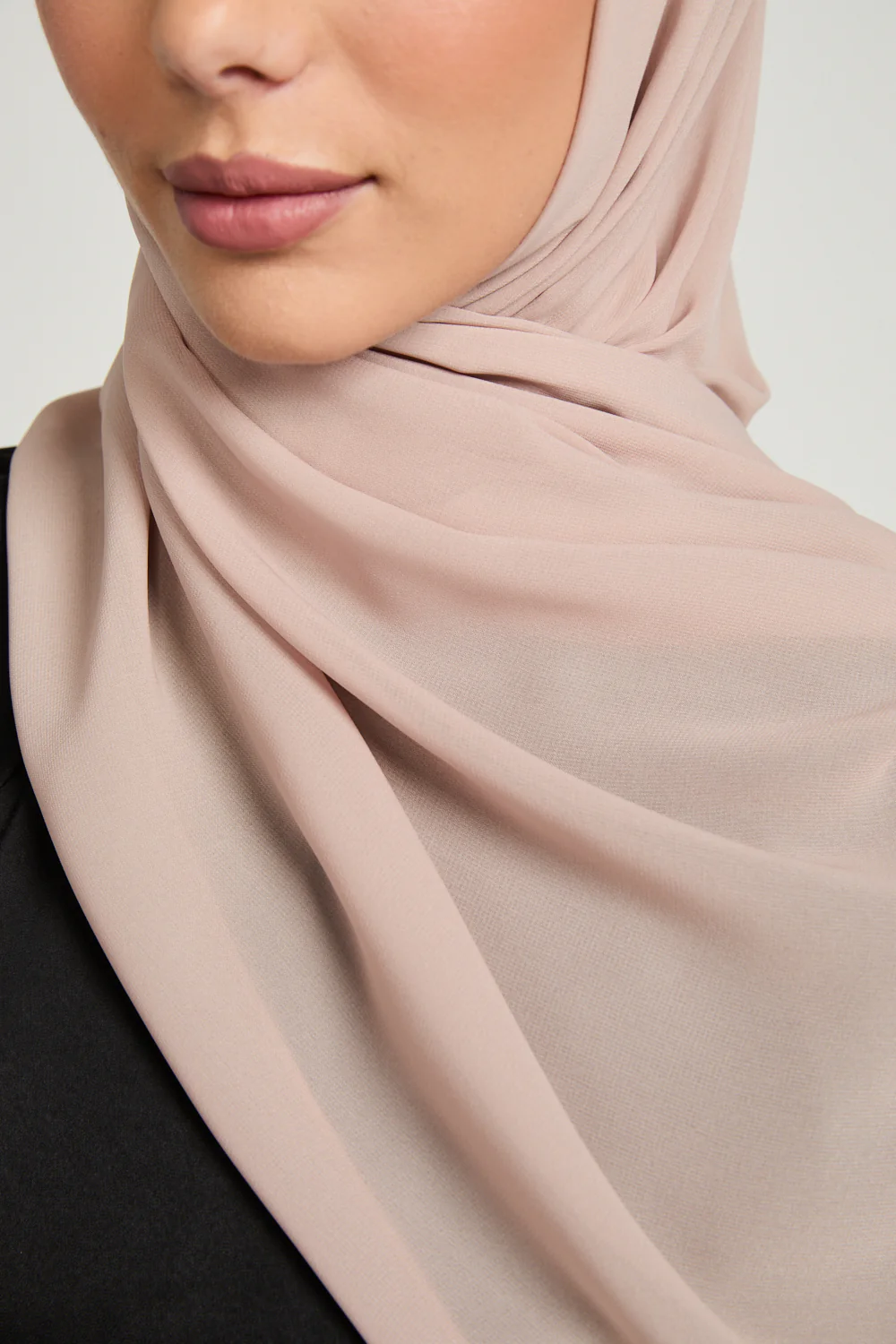 Soft Luxury Georgette Hijab - Sunset Beige - Image 4