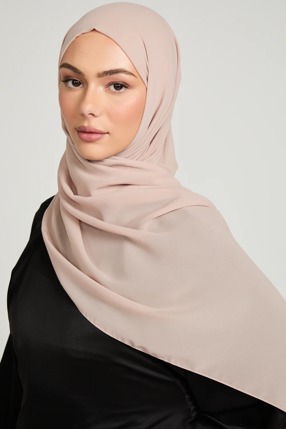 Soft Luxury Georgette Hijab - Sunset Beige - Image 5