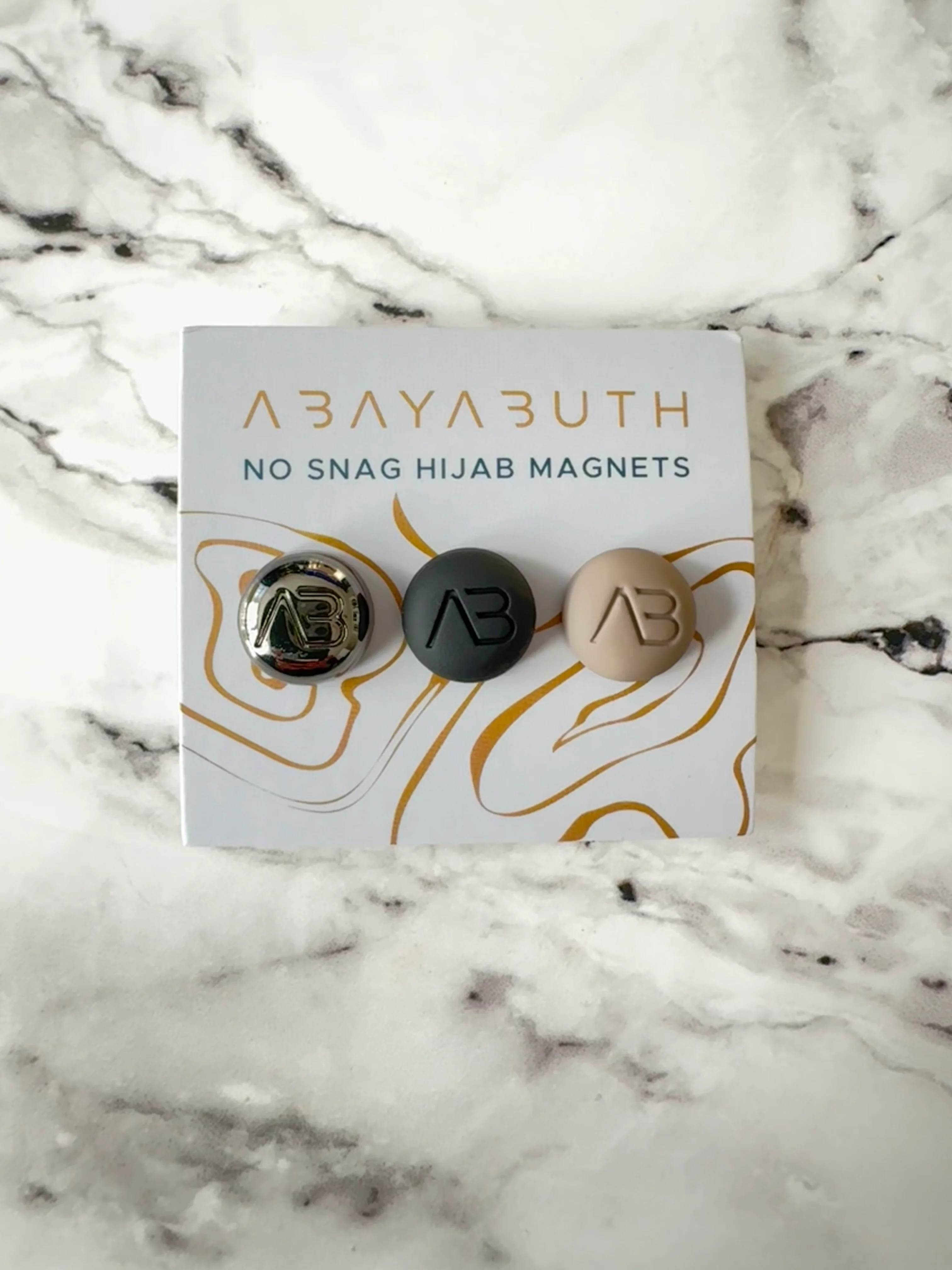 Three Pack Premium Hijab Magnet - Caviar, Matt Black and Nude