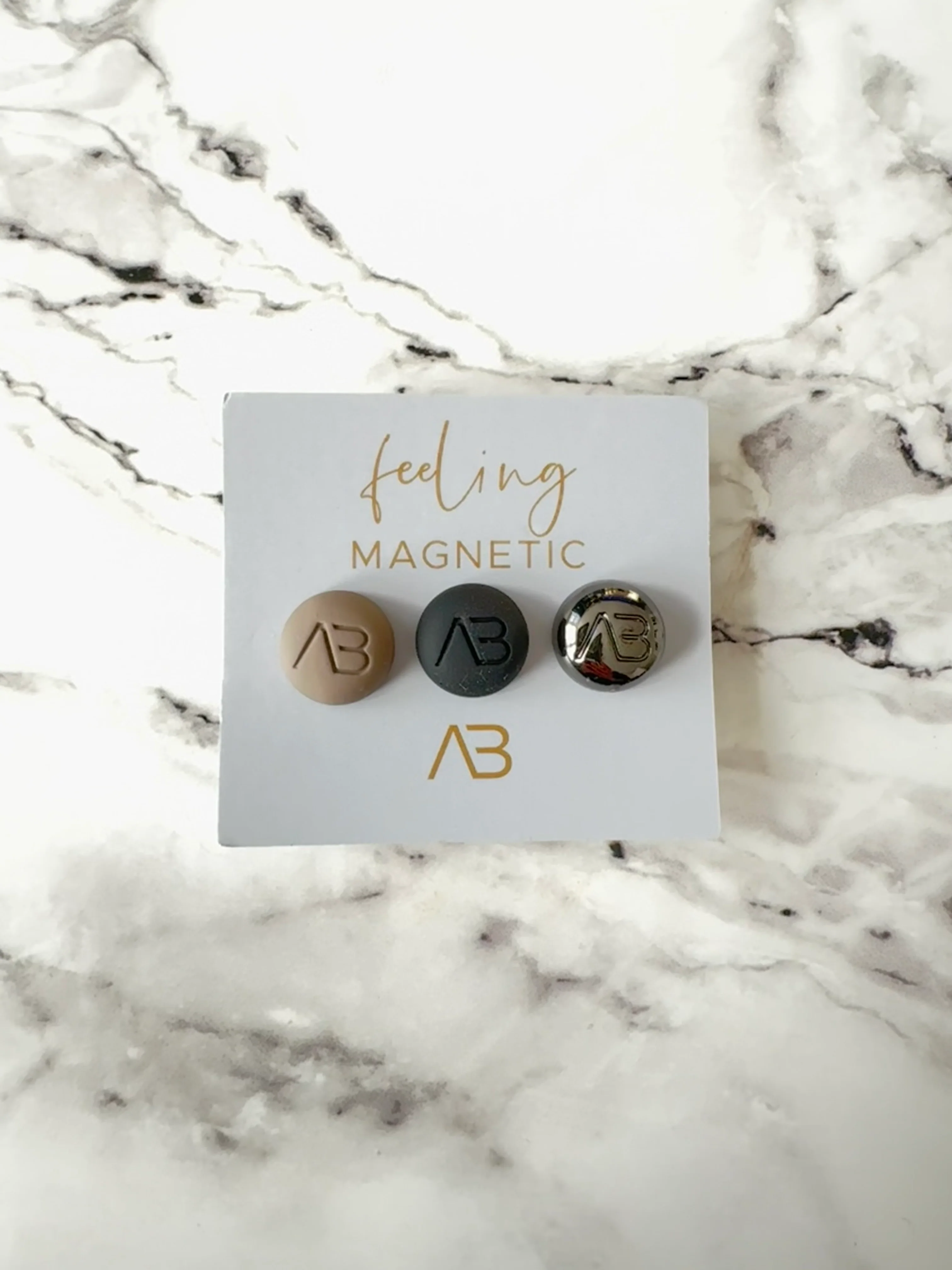 Three Pack Premium Hijab Magnet - Caviar, Matt Black and Nude - Image 2