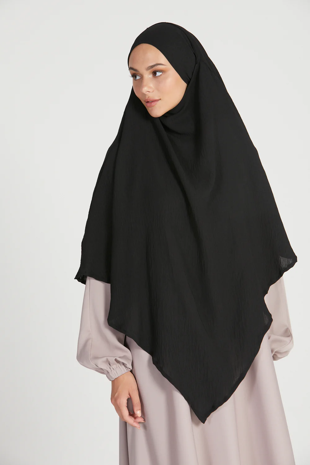 Two Layer Khimar - Black - Image 7