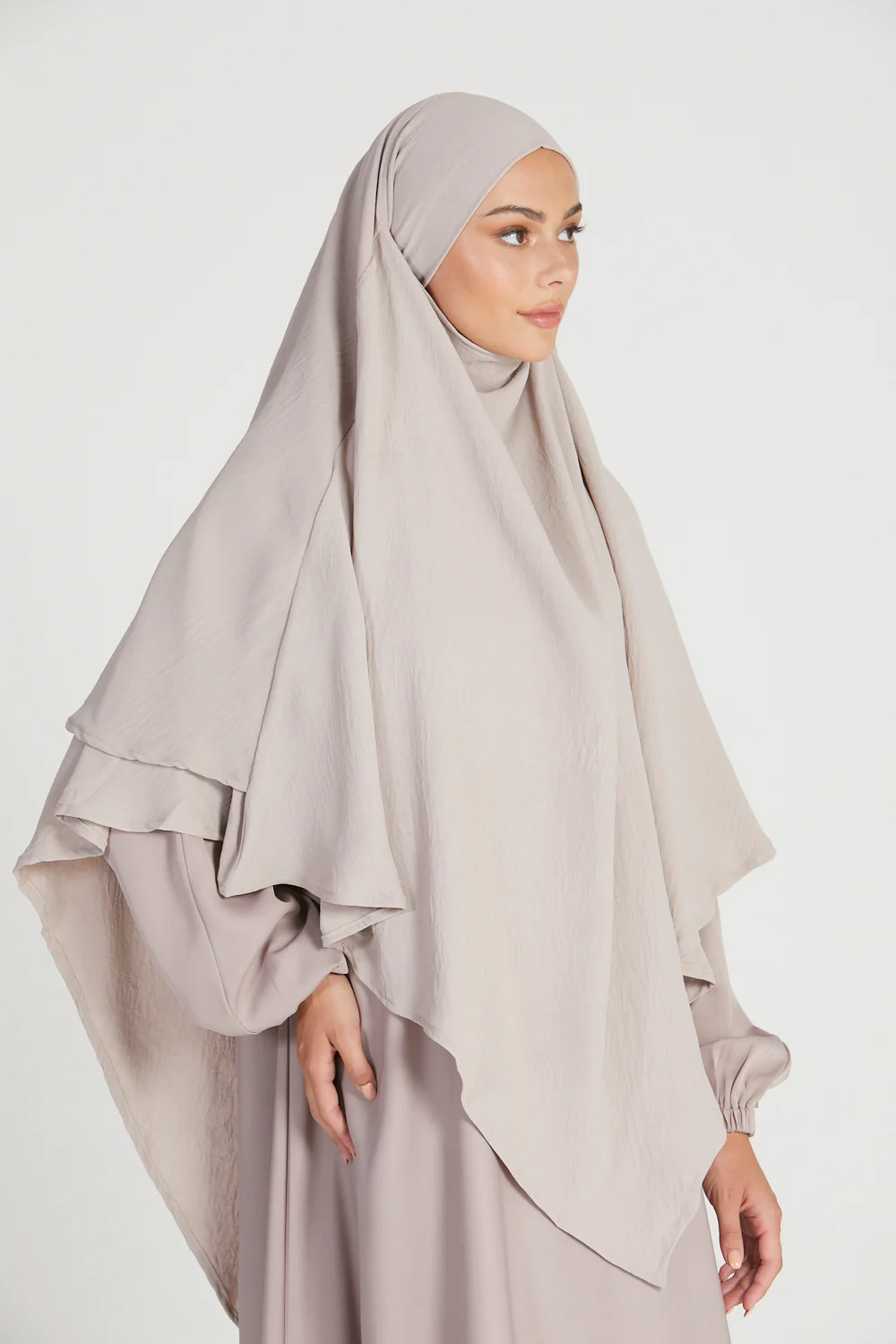 Two Layer Khimar - Natural - Image 8