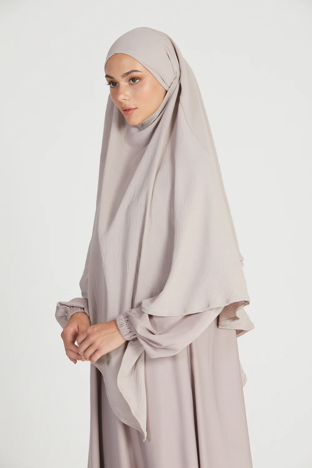 Two Layer Khimar - Natural - Image 9