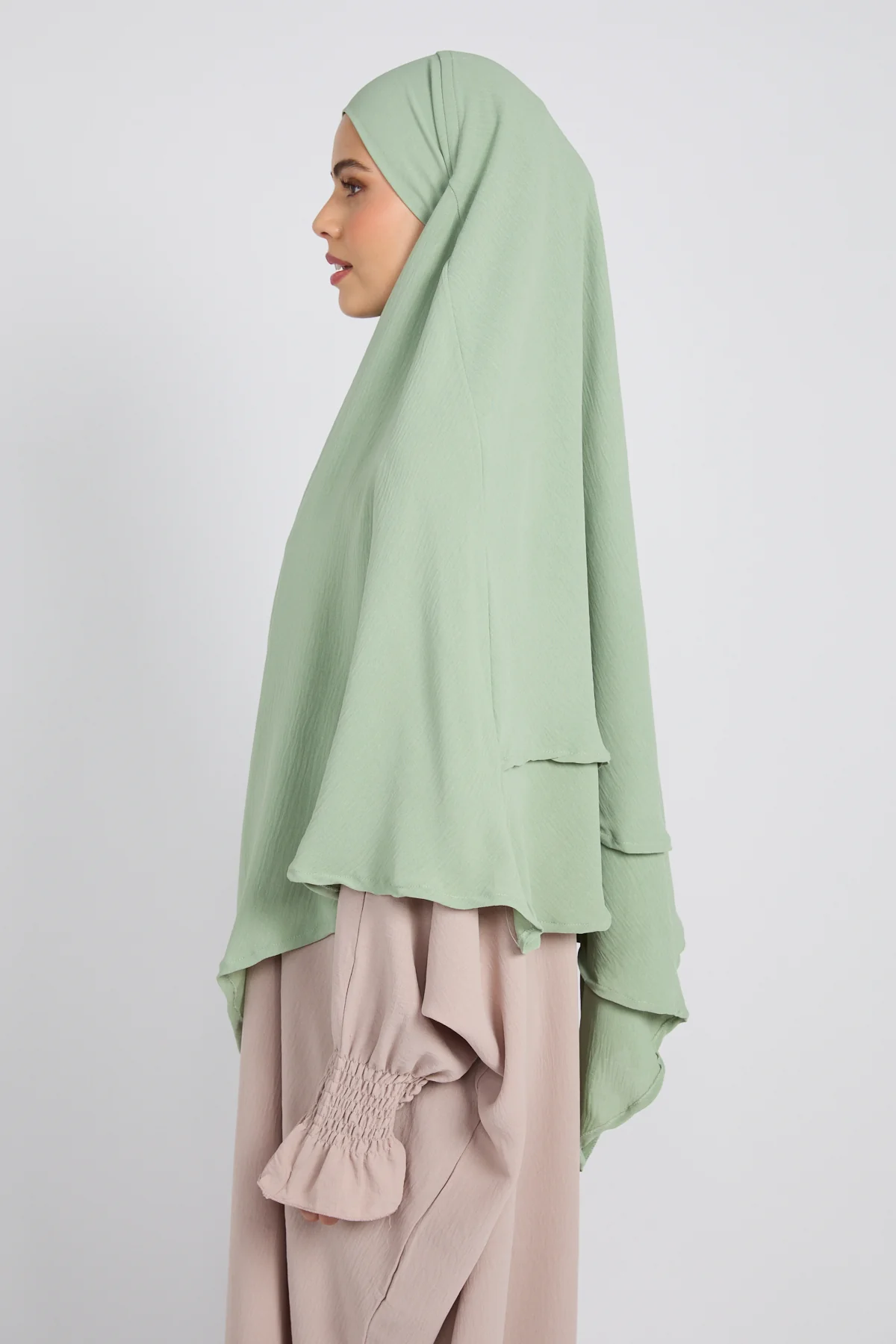 Two Layer Khimar - Sage - Image 2