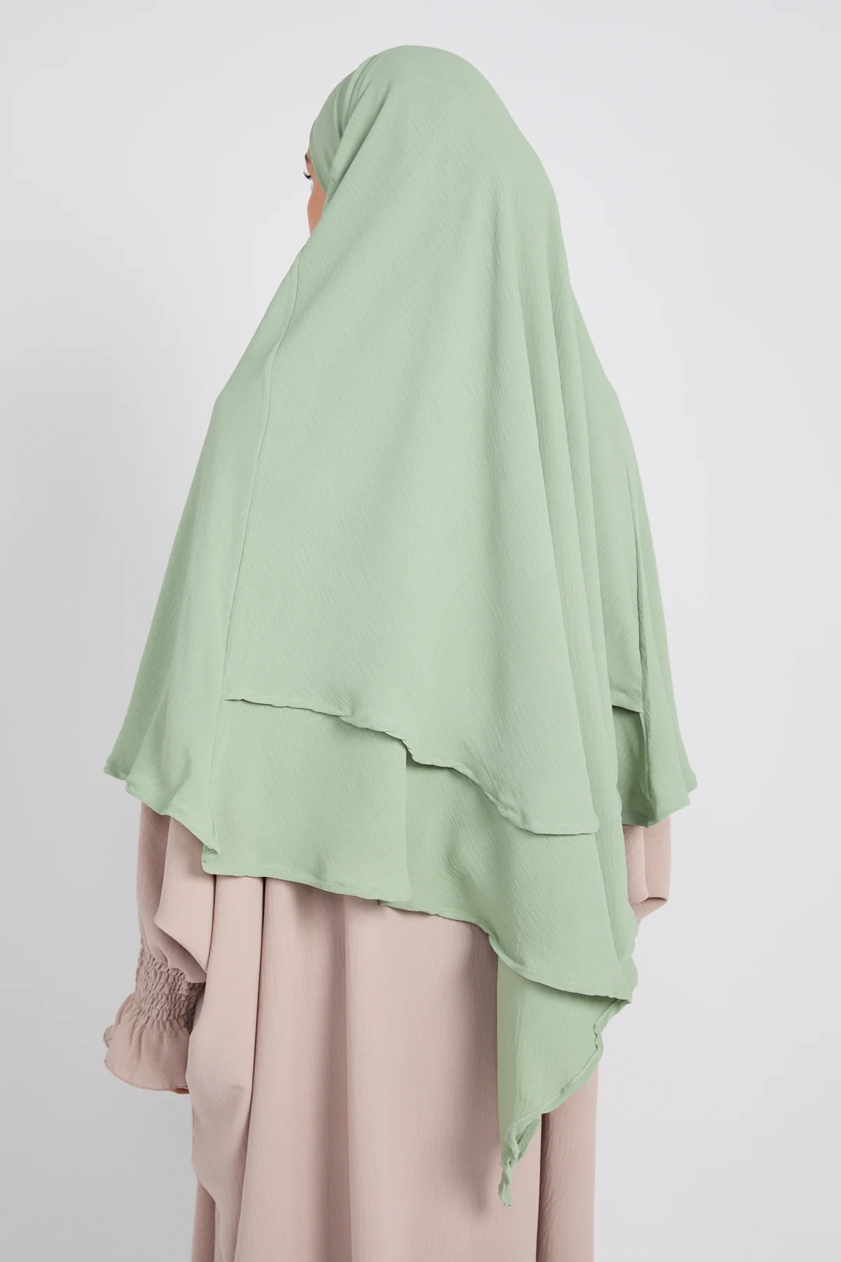 Two Layer Khimar - Sage - Image 7