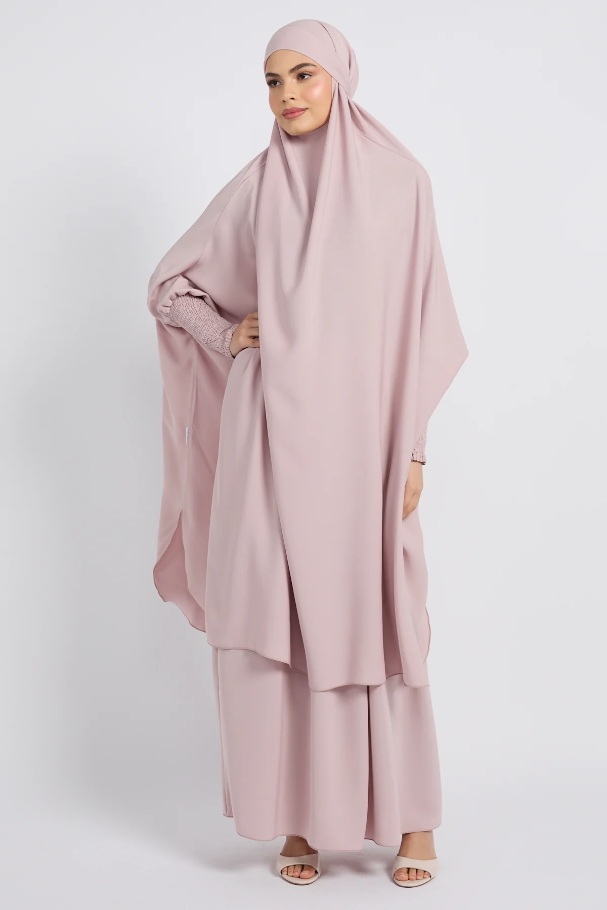 Two Piece Jilbab/ Prayer Set - Blush Nude - Image 6