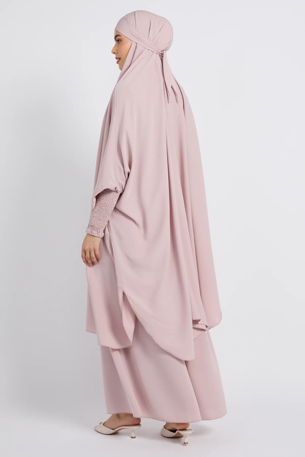 Two Piece Jilbab/ Prayer Set - Blush Nude - Image 7