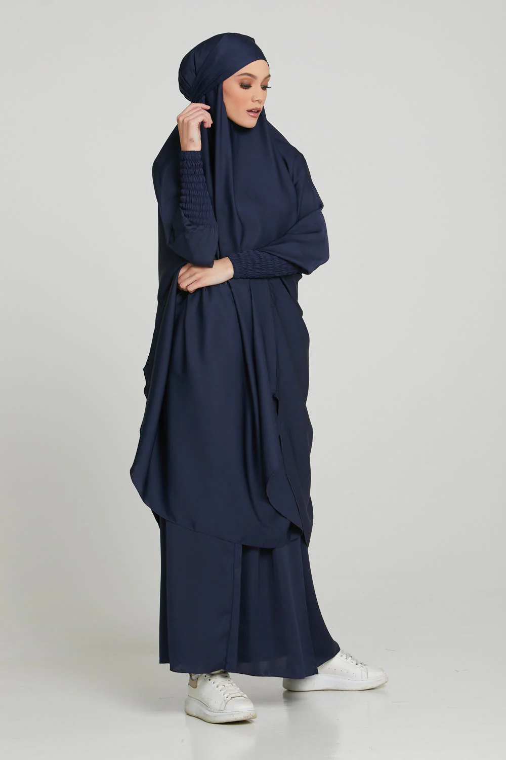 Two Piece Jilbab/Prayer Set - Royal Navy - Image 4