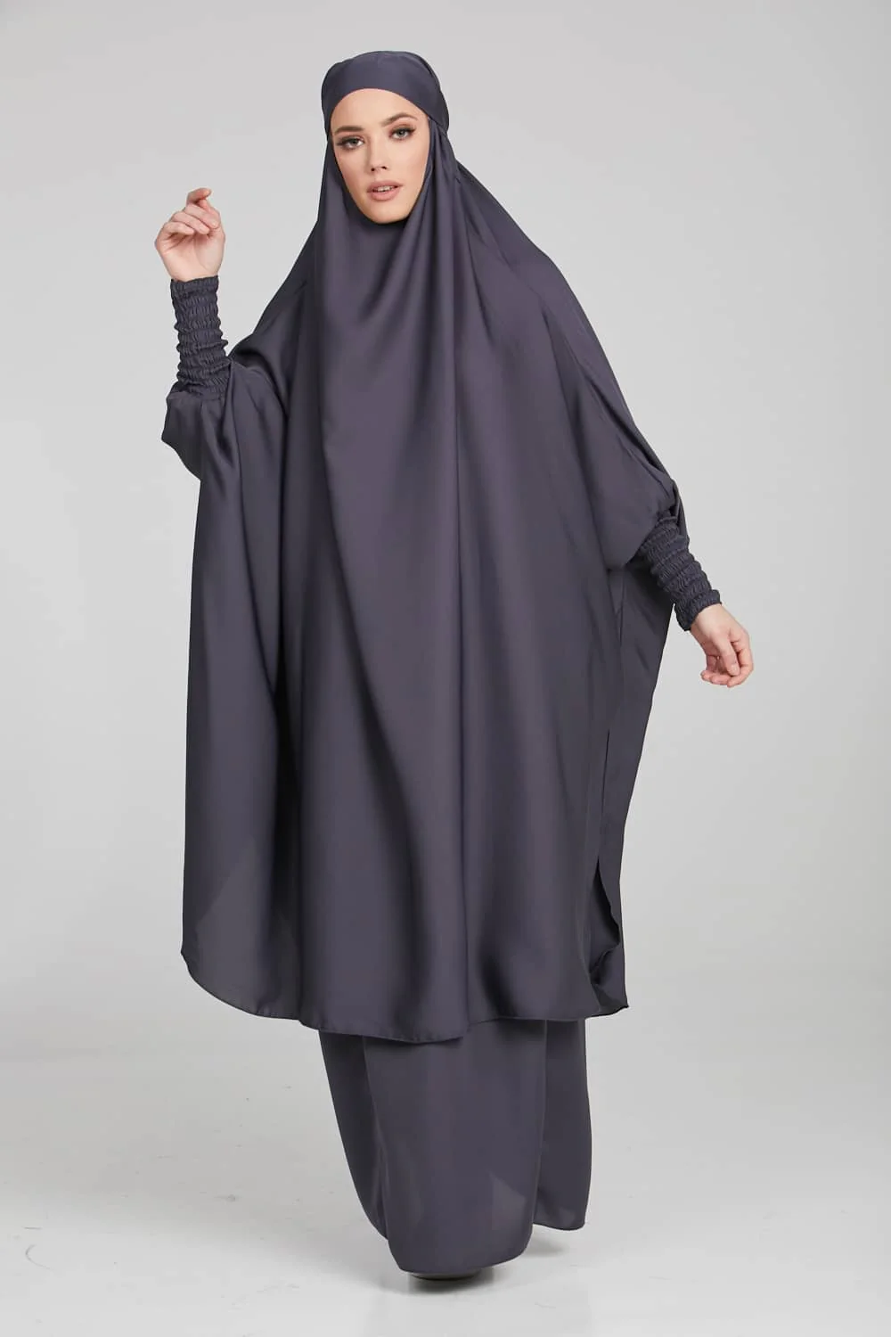 Two Piece Jilbab/Prayer Set - Pebble - Image 3